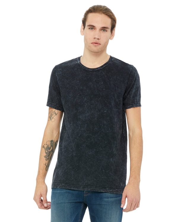 Bella+Canvas Mens Poly-Cotton Short Sleeve T-Shirt | Blk Mineral Wsh Sale