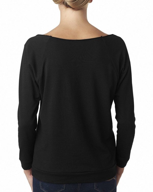 Next Level Ladies French Terry Raw-Edge 3 4-Sleeve Raglan Tee Online Sale - Image 3
