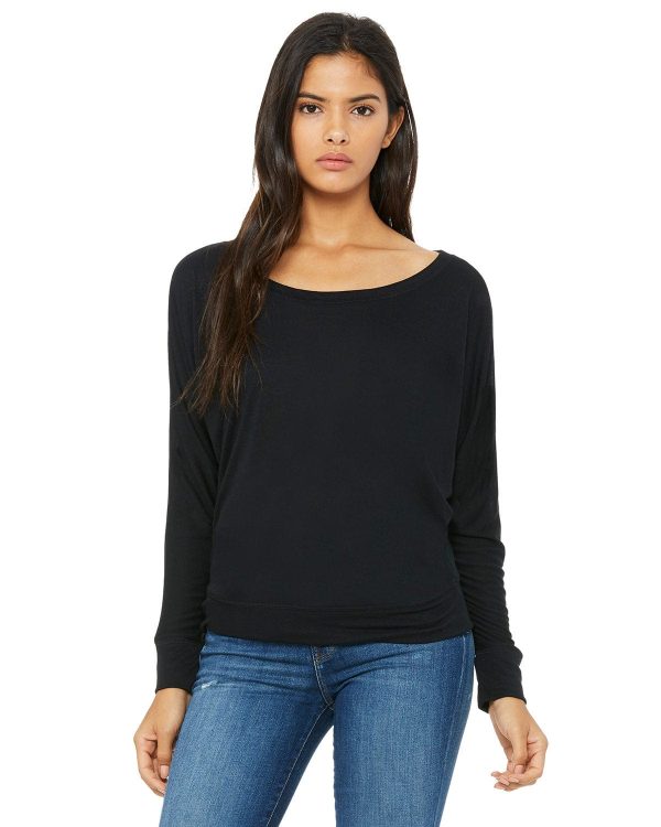 Bella+Canvas Ladies Long Sleeve Off The Shoulder Top For Sale - Image 5