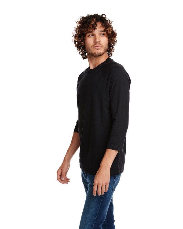 Next Level Unisex CVC 3 4 Sleeve Raglan Baseball T-Shirt Discount - Image 4