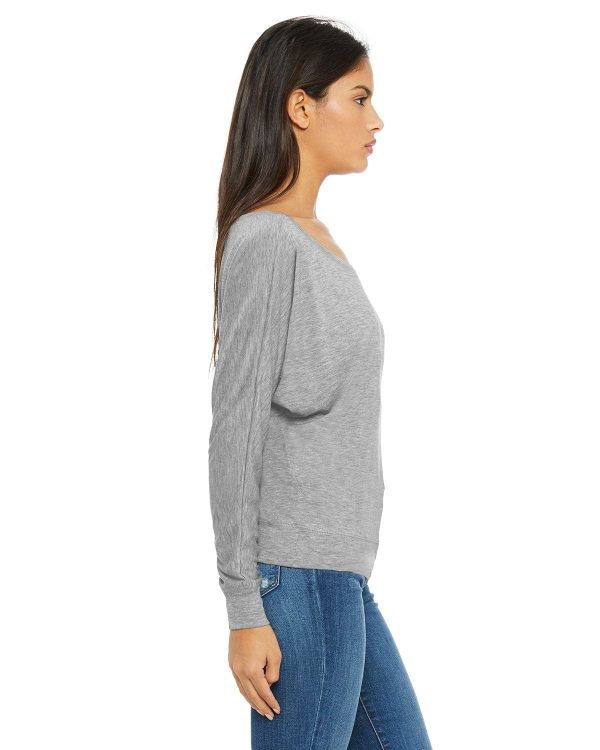Bella+Canvas Ladies Long Sleeve Off The Shoulder Top For Sale - Image 4