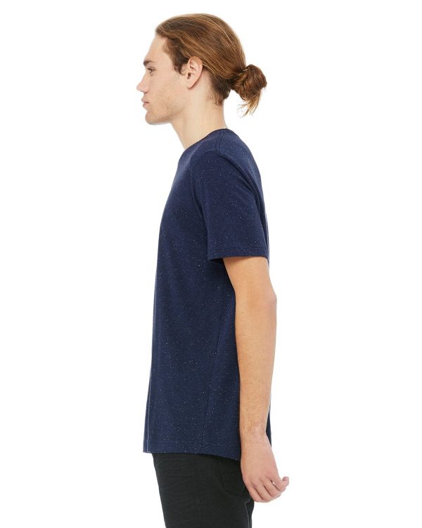 Bella+Canvas Mens Poly-Cotton Short Sleeve T-Shirt | Navy Speckled Online - Image 3