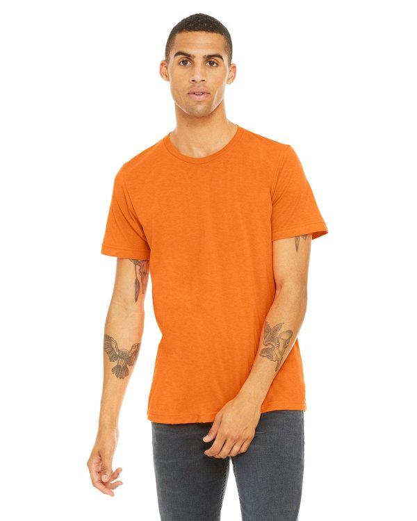 Bella+Canvas Mens Poly-Cotton Short Sleeve T-Shirt | Neon Orange Cheap