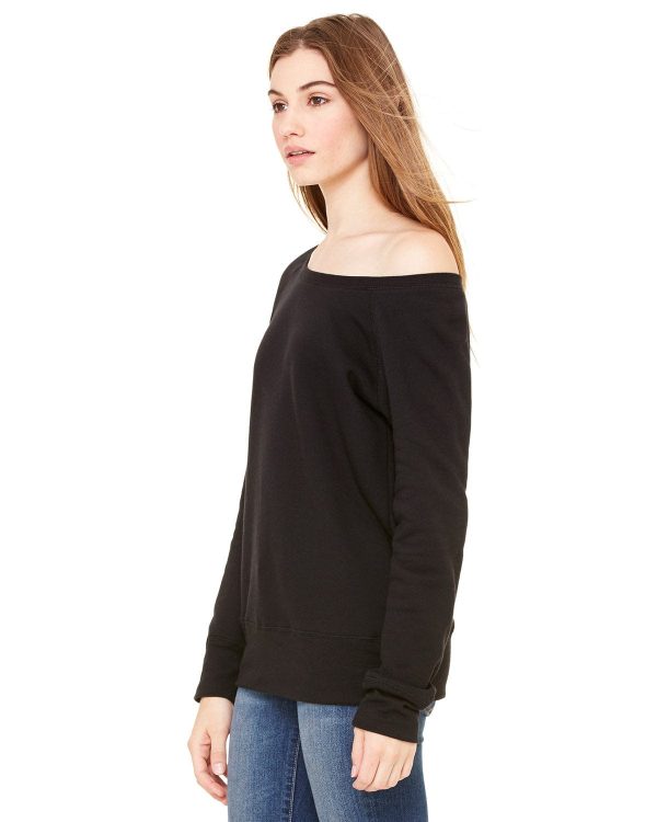 Bella+Canvas Ladies Triblend Sponge Fleece Wide Neck Sweatshirt Online Sale - Image 4