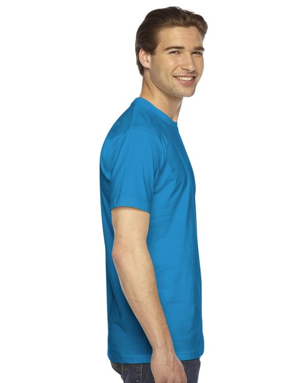 American Apparel Unisex Fine Jersey Short Sleeve T-Shirt | Teal on Sale - Image 3