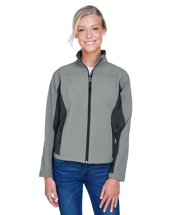 Devon & Jones Ladies Soft Shell Colorblock Jacket For Discount - Image 5