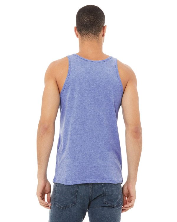 Bella+Canvas Unisex Jersey Tank | Blue Triblend on Sale - Image 2