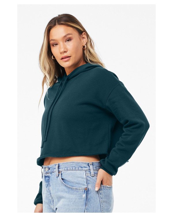 Bella+Canvas Ladies Cropped Fleece Hoodie Online now - Image 4