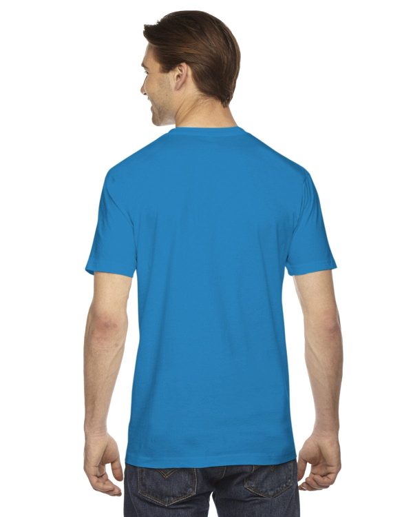American Apparel Unisex Fine Jersey Short Sleeve T-Shirt | Teal on Sale - Image 2