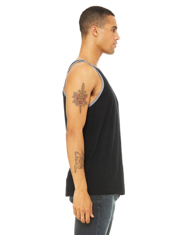 Bella+Canvas Unisex Jersey Tank | Black  Ath Hthr For Cheap - Image 3