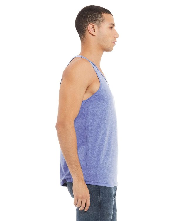 Bella+Canvas Unisex Jersey Tank | Blue Triblend on Sale - Image 3