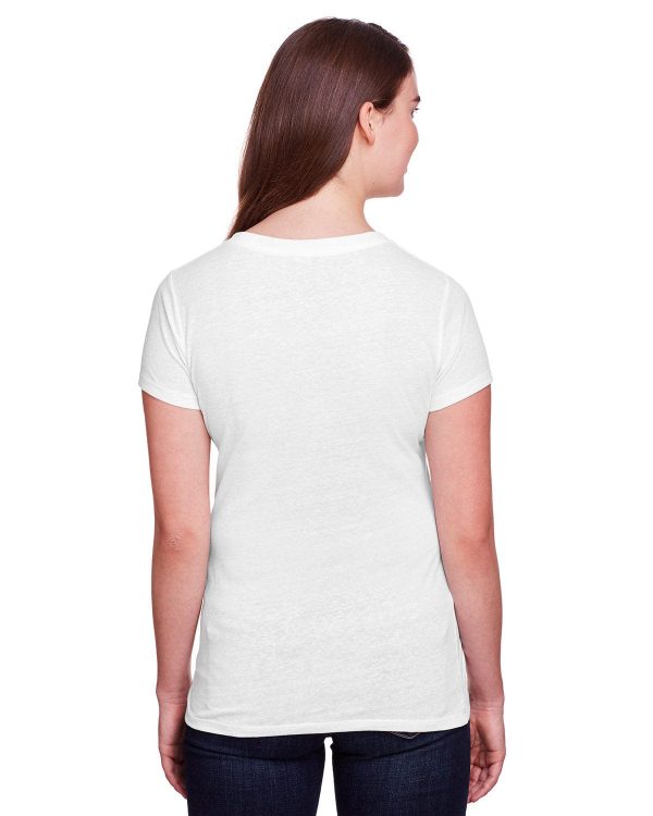 Threadfast Apparel Ladies Triblend Short Sleeve Tee | Solid Wht Trblnd on Sale - Image 2