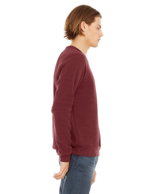 Bella+Canvas Triblend Unisex Crewneck Sweatshirt | Cardinal Triblnd For Sale - Image 3