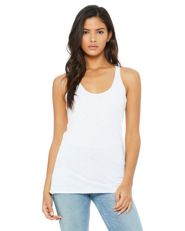Bella+Canvas Ladies Triblend Racerback Tank | Solid Wht Trblnd Online now