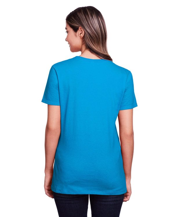 Fruit of the Loom Ladies ICONIC T-Shirt | Pacific Blue For Sale - Image 2