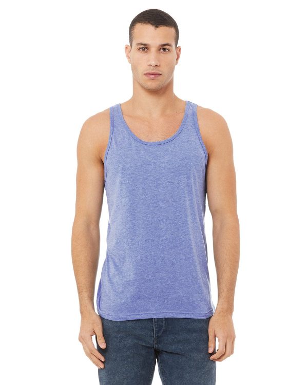 Bella+Canvas Unisex Jersey Tank | Blue Triblend on Sale