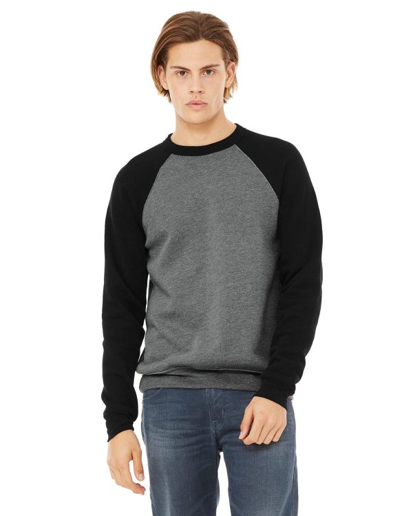 Bella+Canvas Triblend Unisex Crewneck Sweatshirt | Dp Heather  Blk Fashion