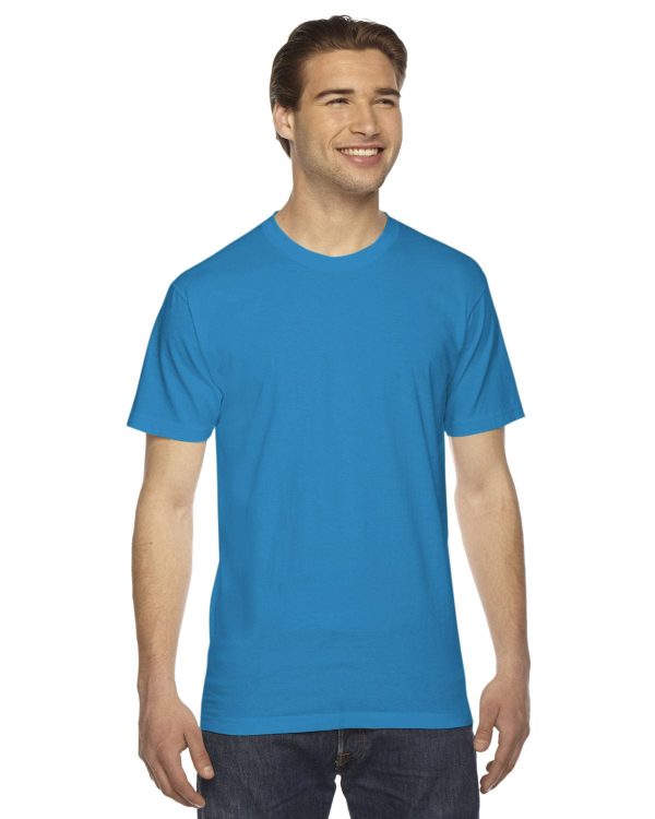 American Apparel Unisex Fine Jersey Short Sleeve T-Shirt | Teal on Sale