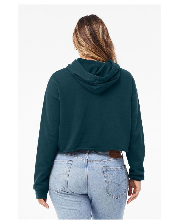 Bella+Canvas Ladies Cropped Fleece Hoodie Online now - Image 3