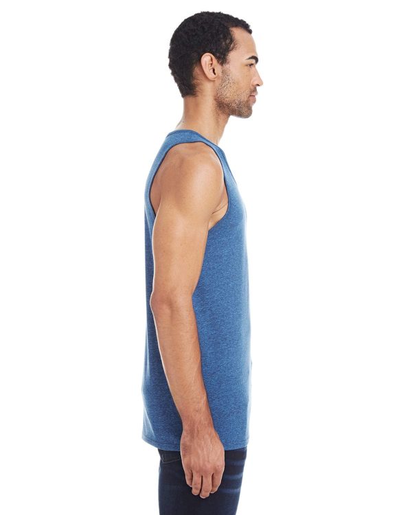 Threadfast Apparel Unisex Triblend Tank | Royal Blk Trblnd Supply - Image 3