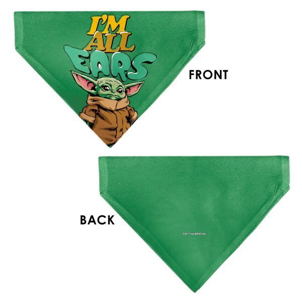 Pet Bandana - Star Wars Grogu I M ALL EARS Pose Green For Discount - Image 3