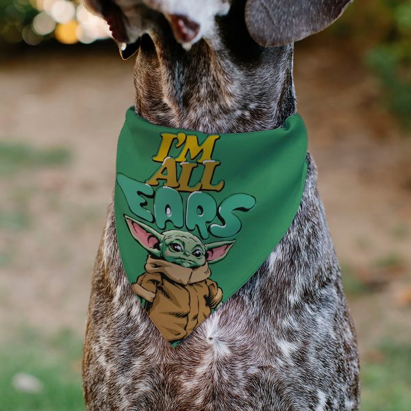 Pet Bandana - Star Wars Grogu I M ALL EARS Pose Green For Discount - Image 4