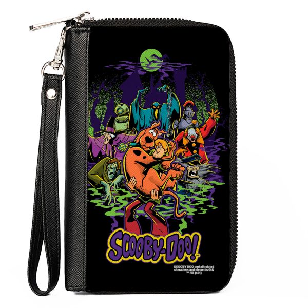 Women s PU Zip Around Wallet Rectangle - SCOOBY-DOO Shaggy Carrying Scooby-Doo with Monsters Pose Sale